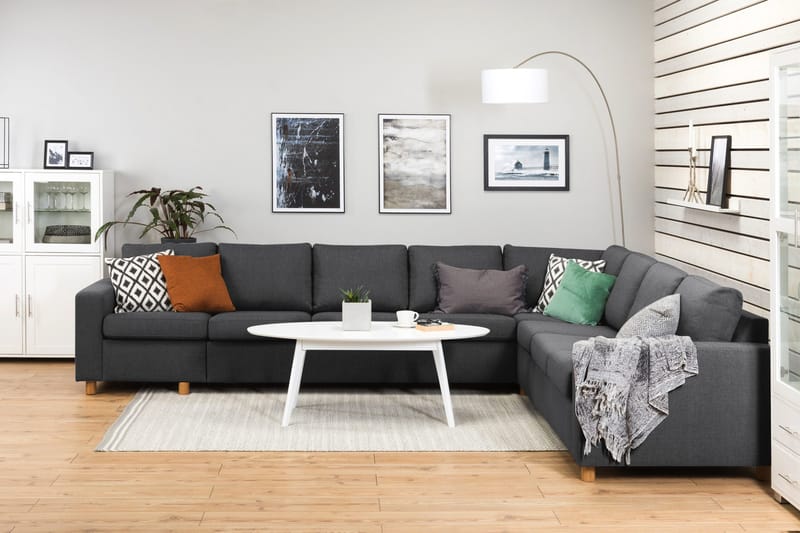 Crazy 7-sits Vändbar L-formad XX-Large Hörnsoffa i Tyg - Mörkgrå - Möbler - Vardagsrum - Soffor - Hörnsoffor