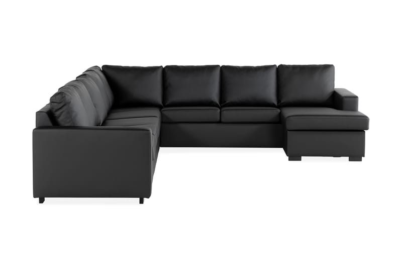 Crazy 7-sits Vändbar U-formad XX-Large Hörnsoffa med divan i Konstläder - Svart - Möbler - Vardagsrum - Soffor - Hörnsoffor