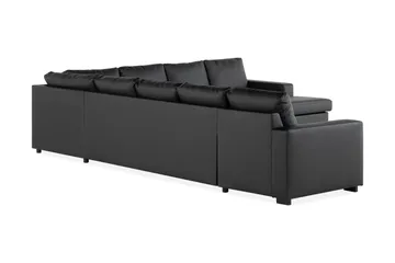 Crazy 7-sits Vändbar U-formad XX-Large Hörnsoffa med divan i Konstläder - Svart - Möbler - Vardagsrum - Soffor - Hörnsoffor