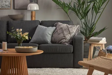Crazy 7-sits Vändbar U-formad XX-Large Hörnsoffa med divan i Tyg - Antracit - Möbler - Vardagsrum - Soffor - Hörnsoffor