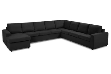 Crazy 7-sits Vändbar U-formad XX-Large Hörnsoffa med divan i Tyg - Antracit - Möbler - Vardagsrum - Soffor - Hörnsoffor