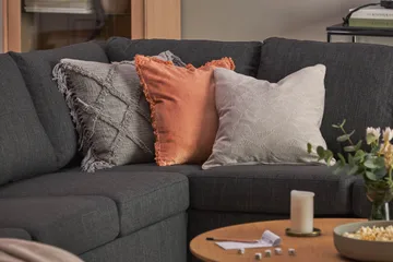 Crazy 7-sits Vändbar U-formad XX-Large Hörnsoffa med divan i Tyg - Antracit - Möbler - Vardagsrum - Soffor - Hörnsoffor