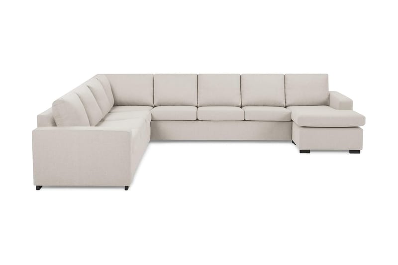 Crazy 7-sits Vändbar U-formad XX-Large Hörnsoffa med divan i Tyg, Beige