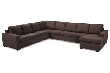 Crazy 7-sits Vändbar U-formad XX-Large Hörnsoffa med divan i Tyg - Brun - Möbler - Vardagsrum - Soffor - Hörnsoffor