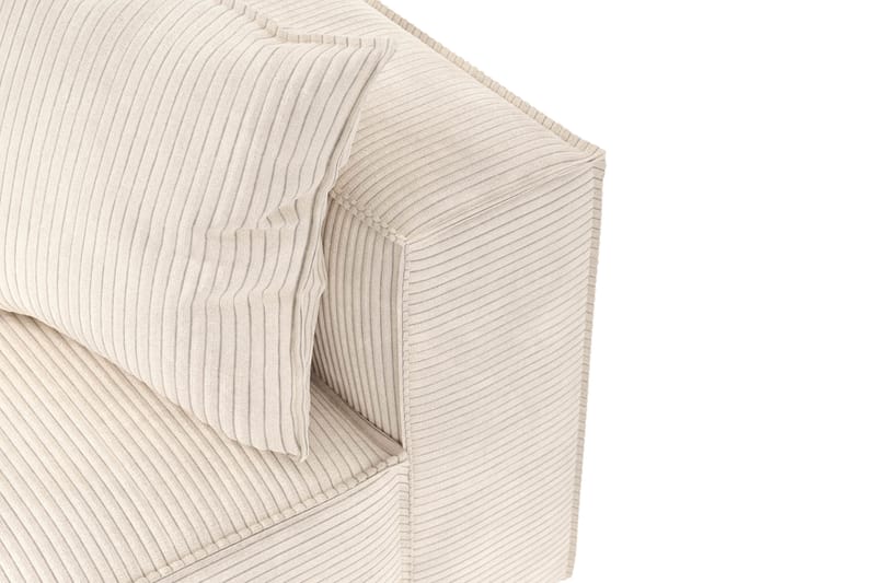 Cubo 5-sits L-formad Djup Modulhörnsoffa i Manchester - Beige - Möbler - Vardagsrum - Soffor - Hörnsoffor