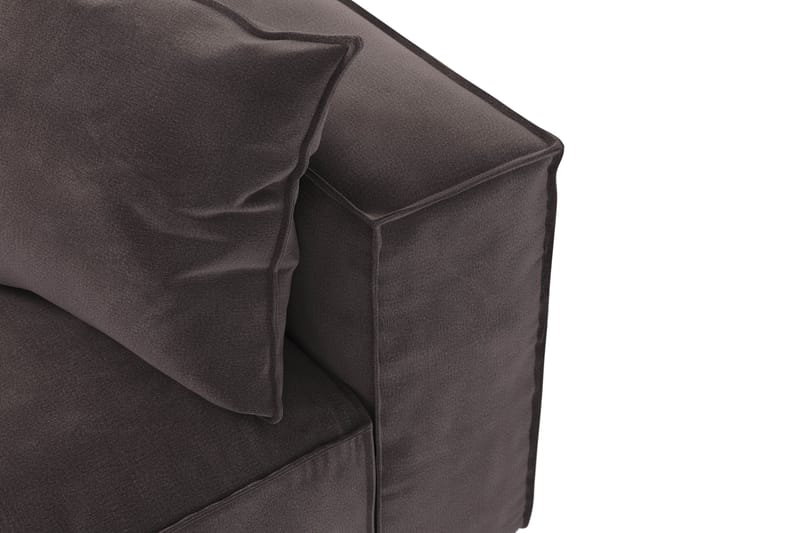 Cubo 5-sits L-formad Djup Modulhörnsoffa i Sammet - Mörkgrå - Möbler - Vardagsrum - Soffor - Hörnsoffor