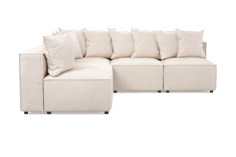 Cubo 5-sits L-formad Djup Modulhörnsoffa i Tyg - Beige - Möbler - Vardagsrum - Soffor - Hörnsoffor