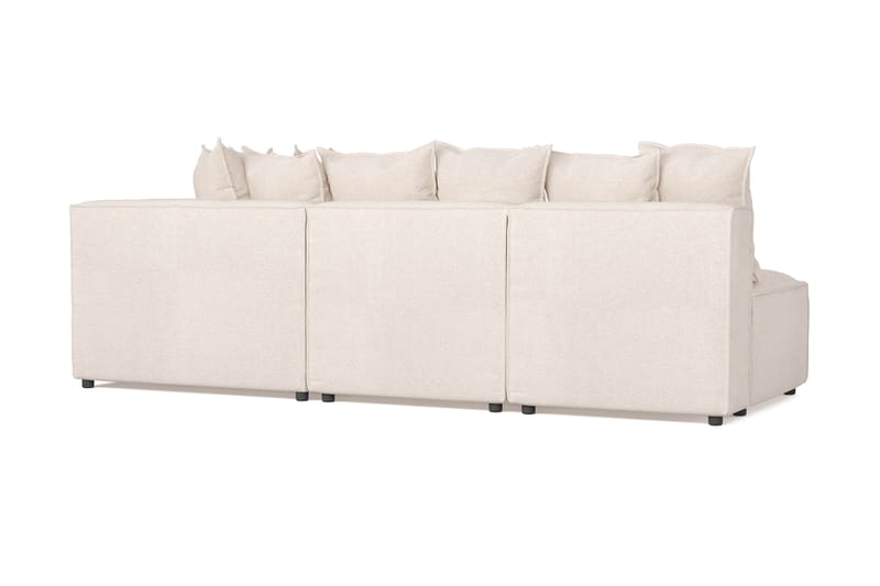 Cubo 5-sits L-formad Djup Modulhörnsoffa i Tyg - Beige - Möbler - Vardagsrum - Soffor - Hörnsoffor