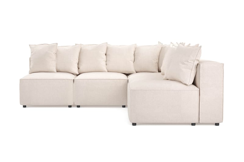 Cubo 5-sits L-formad Djup Modulhörnsoffa i Tyg - Beige - Möbler - Vardagsrum - Soffor - Hörnsoffor