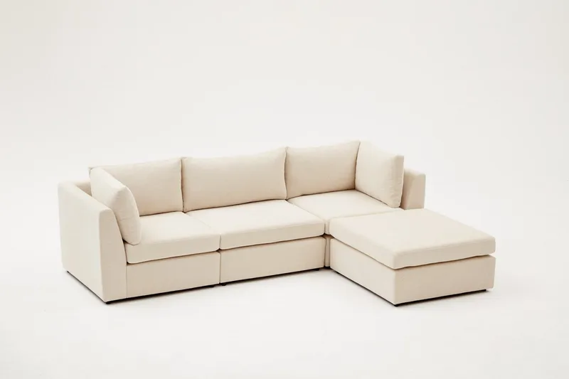 Deliones Hörnsoffa 3-sits - Beige - Möbler - Vardagsrum - Soffor - Divansoffa & schäslong