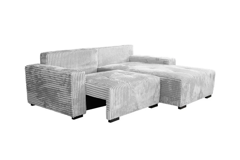 Denegal 3-sits Vänstervänd Divansoffa 237 cm med Förvaring i Sammet - Beige - Möbler - Vardagsrum - Soffor - Divansoffa & schäslong