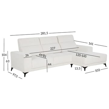 Hörnsoffa Ekorna Höger - ljusbeige - Möbler - Vardagsrum - Soffor - Hörnsoffor