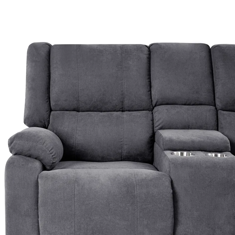 Hörnsoffa Elektrisk Rokke - Mörkgrå - Möbler - Vardagsrum - Soffor - Reclinersoffor & Biosoffor