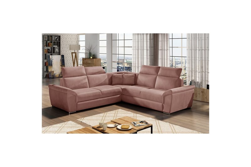 Hörnsoffa Eltap Federico 266x102x266 cm - Monolith 63, Rosa, Universell - Möbler - Vardagsrum - Soffor - Hörnsoffor