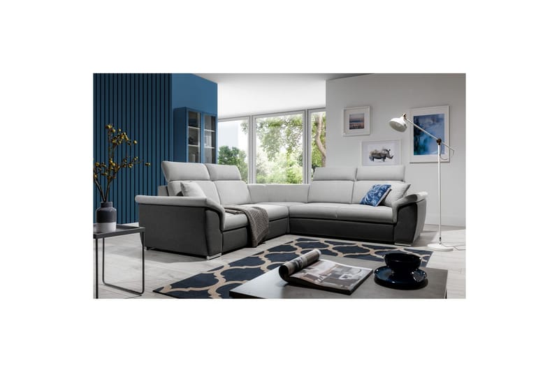 Hörnsoffa Eltap Federico 266x102x266 cm - Sawana 21, Sawana 05, Grå, Universell - Möbler - Vardagsrum - Soffor - Hörnsoffor