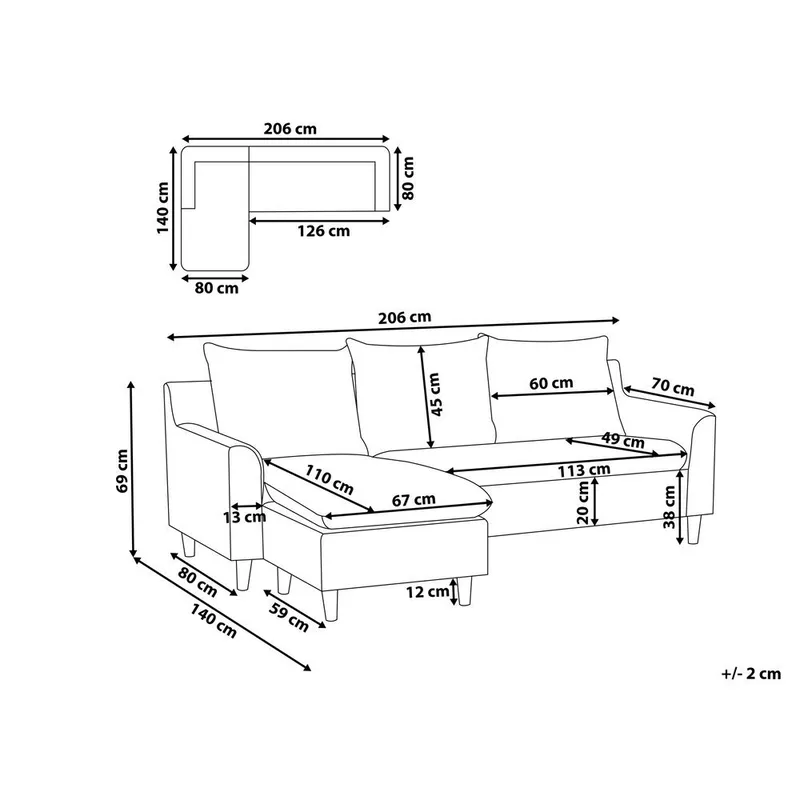 Hörnsoffa Elvenes - Grönt, mörkt trä/Högervänd - Möbler - Vardagsrum - Soffor - Hörnsoffor