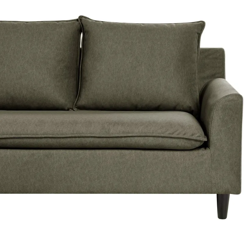 Hörnsoffa Elvenes - Grönt, mörkt trä/Högervänd - Möbler - Vardagsrum - Soffor - Hörnsoffor