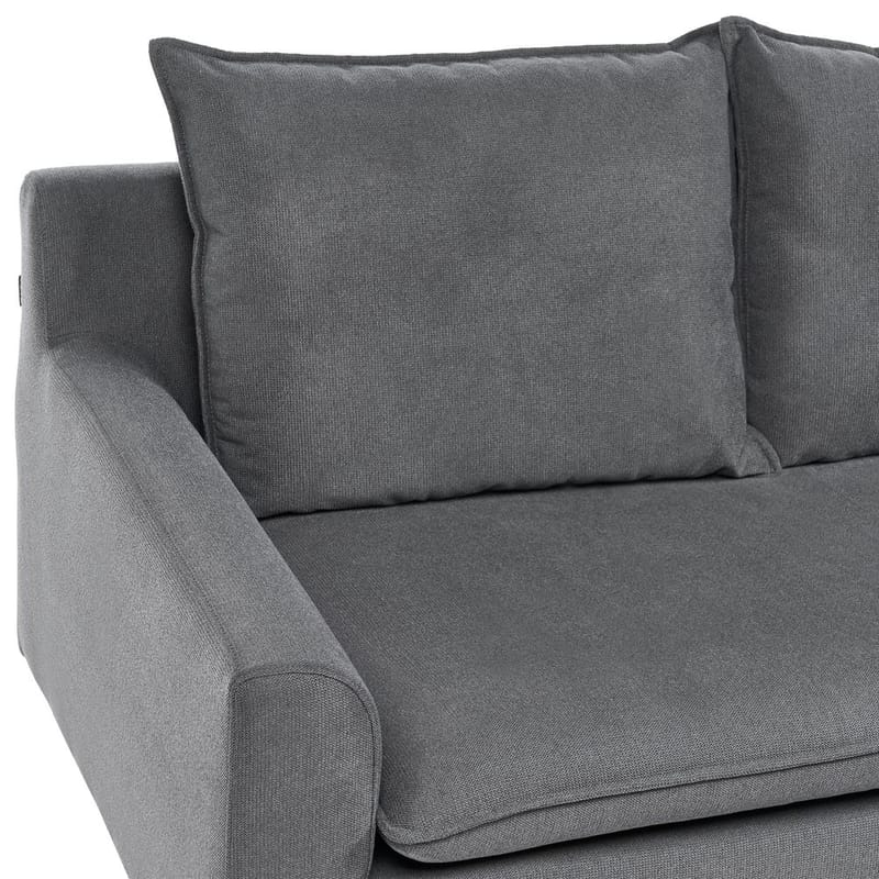 Hörnsoffa Elvenes - Mörkgrå, mörkt trä/Högervänd - Möbler - Vardagsrum - Soffor - Hörnsoffor