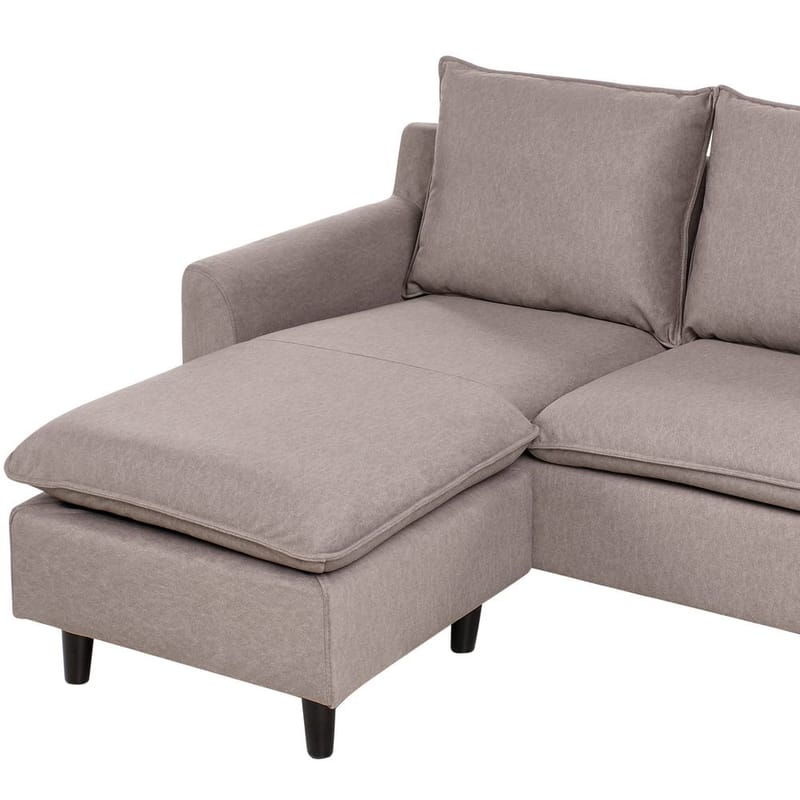 Hörnsoffa Elvenes - Taupe, mörkt trä/Högervänd - Möbler - Vardagsrum - Soffor - Hörnsoffor