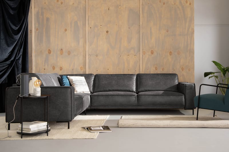 EMRIK Hörnsoffa Bonded Leather - Möbler - Vardagsrum - Soffor - Hörnsoffor