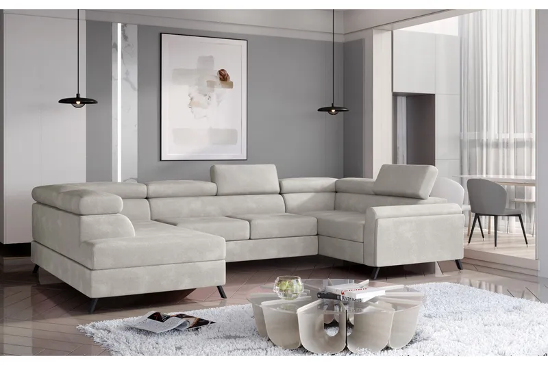 Escadia Hörnsoffa med Schäslong Vänster, Beige