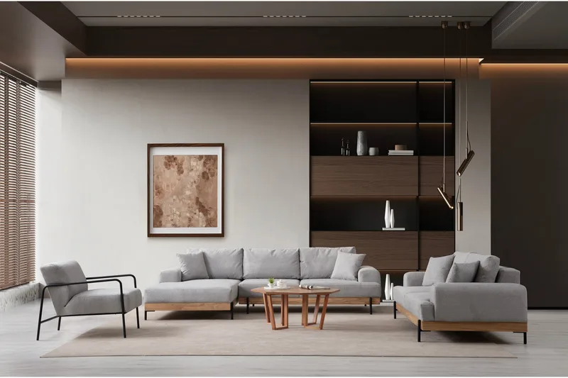 Eti Hörnsoffa 3-sits - Grå - Möbler - Vardagsrum - Soffor - Hörnsoffor