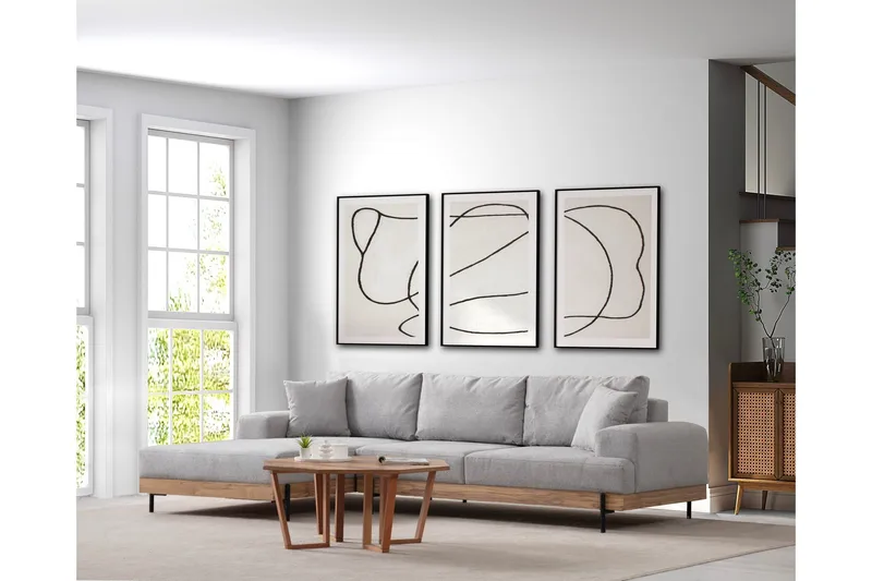 Eti Hörnsoffa 3-sits - Grå - Möbler - Vardagsrum - Soffor - Hörnsoffor