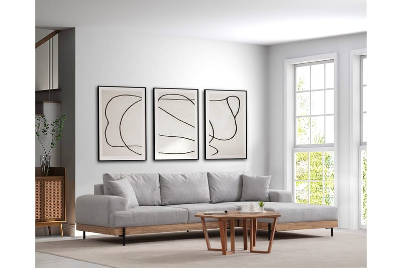 Eti Hörnsoffa 3-sits - Grå - Möbler - Vardagsrum - Soffor - Hörnsoffor