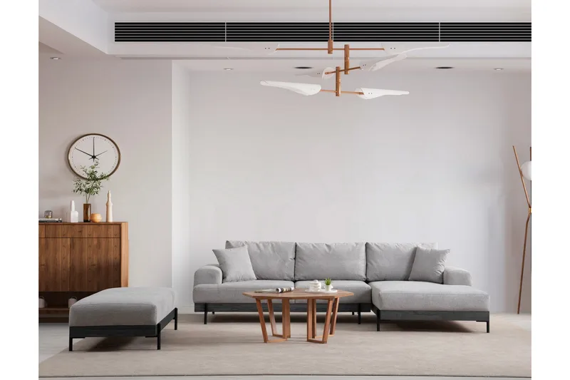 Eti Hörnsoffa 3-sits - Grå - Möbler - Vardagsrum - Soffor - Divansoffa & schäslong