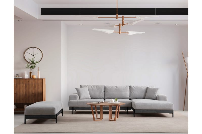 Eti Hörnsoffa 3-sits - Grå - Möbler - Vardagsrum - Soffor - Divansoffa & schäslong