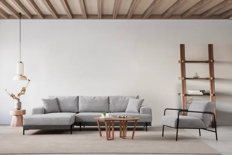 Eti Hörnsoffa 3-sits - Grå - Möbler - Vardagsrum - Soffor - Divansoffa & schäslong