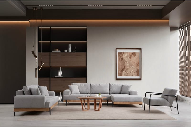 Eti Hörnsoffa 3-sits - Grå - Möbler - Vardagsrum - Soffor - Hörnsoffor