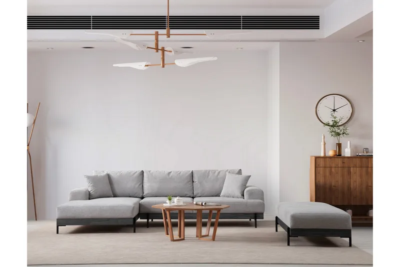 Eti Hörnsoffa 3-sits - Grå - Möbler - Vardagsrum - Soffor - Divansoffa & schäslong