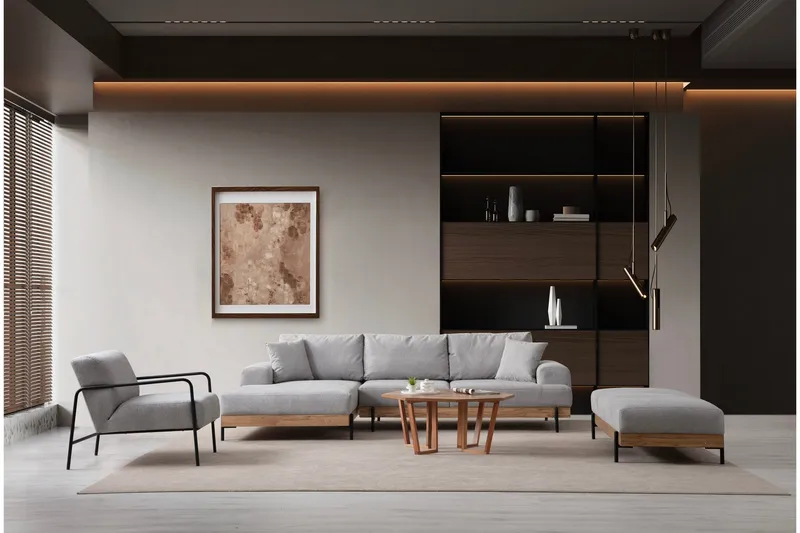 Eti Hörnsoffa 3-sits - Grå - Möbler - Vardagsrum - Soffor - Hörnsoffor