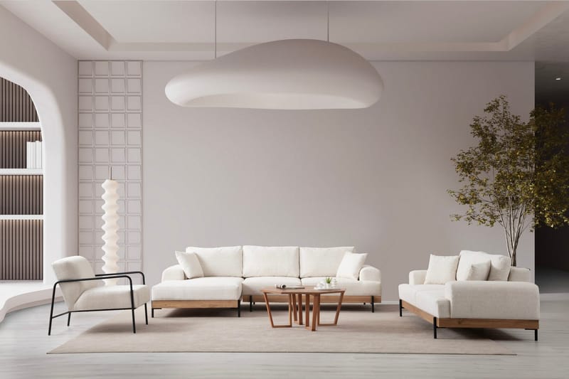 Eti Hörnsoffa 3-sits - Vit - Möbler - Vardagsrum - Soffor - Divansoffa & schäslong