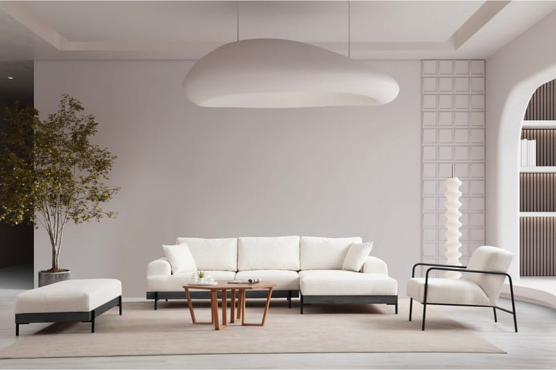 Eti Hörnsoffa 3-sits - Vit - Möbler - Vardagsrum - Soffor - Divansoffa & schäslong