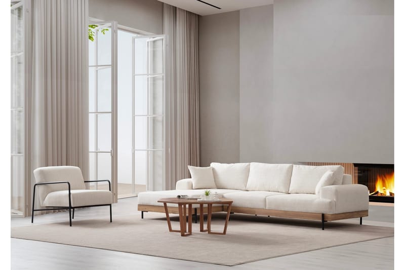 Eti Hörnsoffa 3-sits - Vit - Möbler - Vardagsrum - Soffor - Divansoffa & schäslong