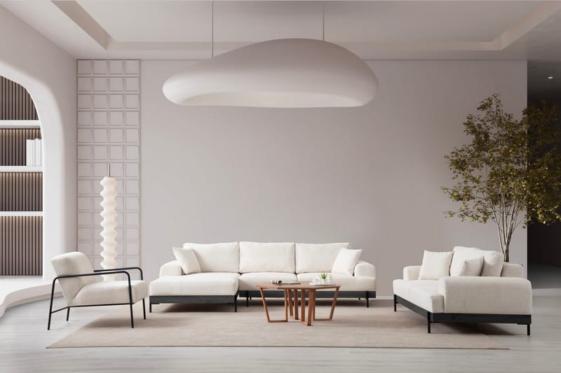 Eti Hörnsoffa 3-sits - Vit - Möbler - Vardagsrum - Soffor - Divansoffa & schäslong