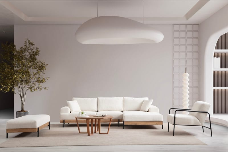 Eti Hörnsoffa 3-sits - Vit - Möbler - Vardagsrum - Soffor - Divansoffa & schäslong