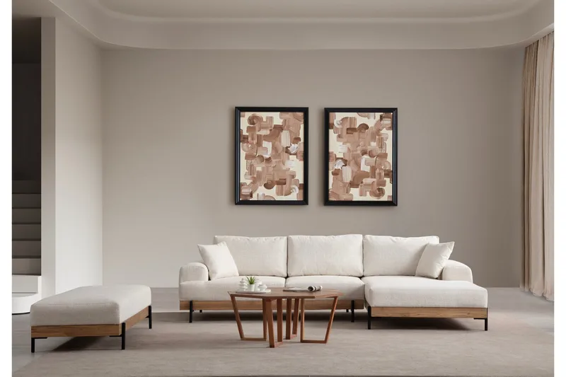 Eti Hörnsoffa 3-sits - Vit - Möbler - Vardagsrum - Soffor - Divansoffa & schäslong