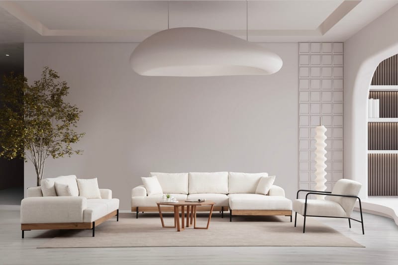 Eti Hörnsoffa 3-sits - Vit - Möbler - Vardagsrum - Soffor - Divansoffa & schäslong