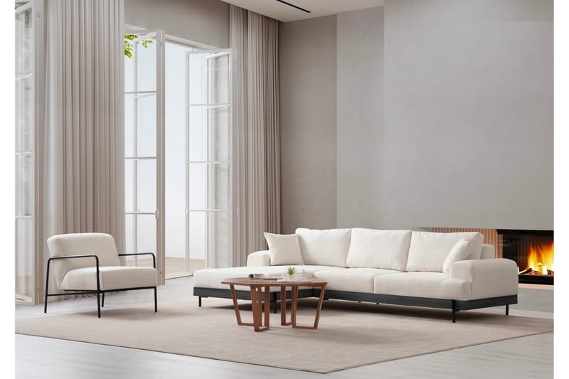 Eti Hörnsoffa 3-sits - Vit - Möbler - Vardagsrum - Soffor - Divansoffa & schäslong