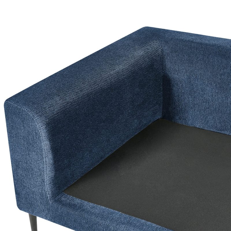 Hörnsoffa Flam - Blå, Svart/Vänstervänd/Polyester - Möbler - Vardagsrum - Soffor - Hörnsoffor