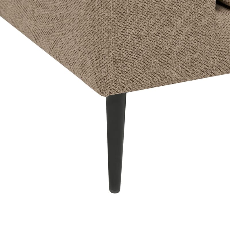 Hörnsoffa Flam - Brun, Svart/Högervänd/Polyester - Möbler - Vardagsrum - Soffor - Hörnsoffor