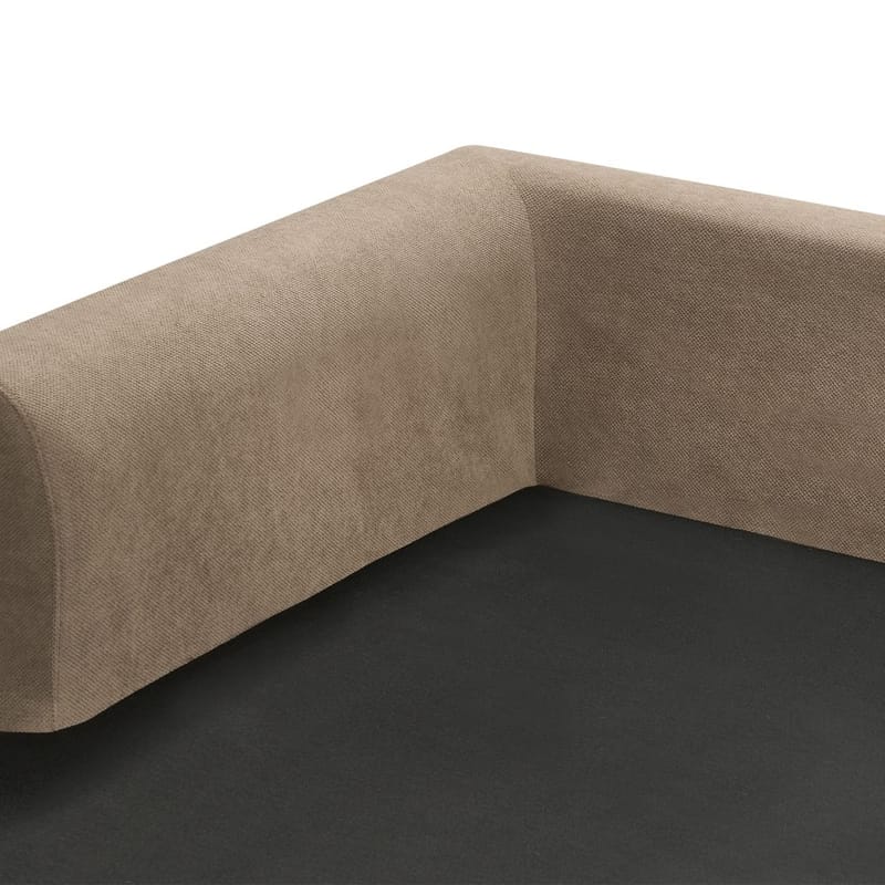 Hörnsoffa Flam - Brun, Svart/Högervänd/Polyester - Möbler - Vardagsrum - Soffor - Hörnsoffor