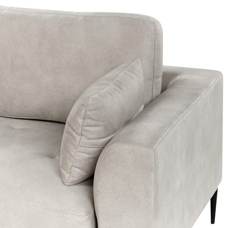 Hörnsoffa Flam - Grå, svart/Högervänd/Sammet - Möbler - Vardagsrum - Soffor - Hörnsoffor