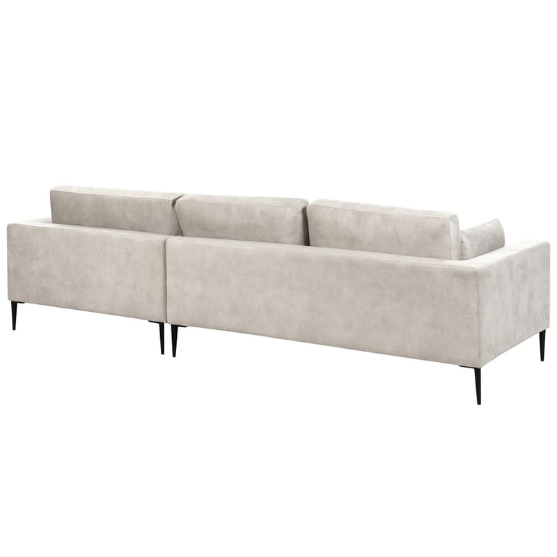 Hörnsoffa Flam - Grå, svart/Vänstervänd/Sammet - Möbler - Vardagsrum - Soffor - Hörnsoffor