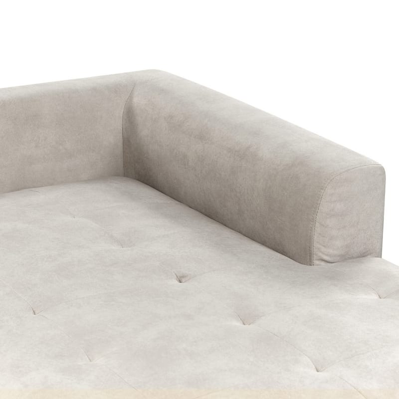 Hörnsoffa Flam - Grå, svart/Vänstervänd/Sammet - Möbler - Vardagsrum - Soffor - Hörnsoffor