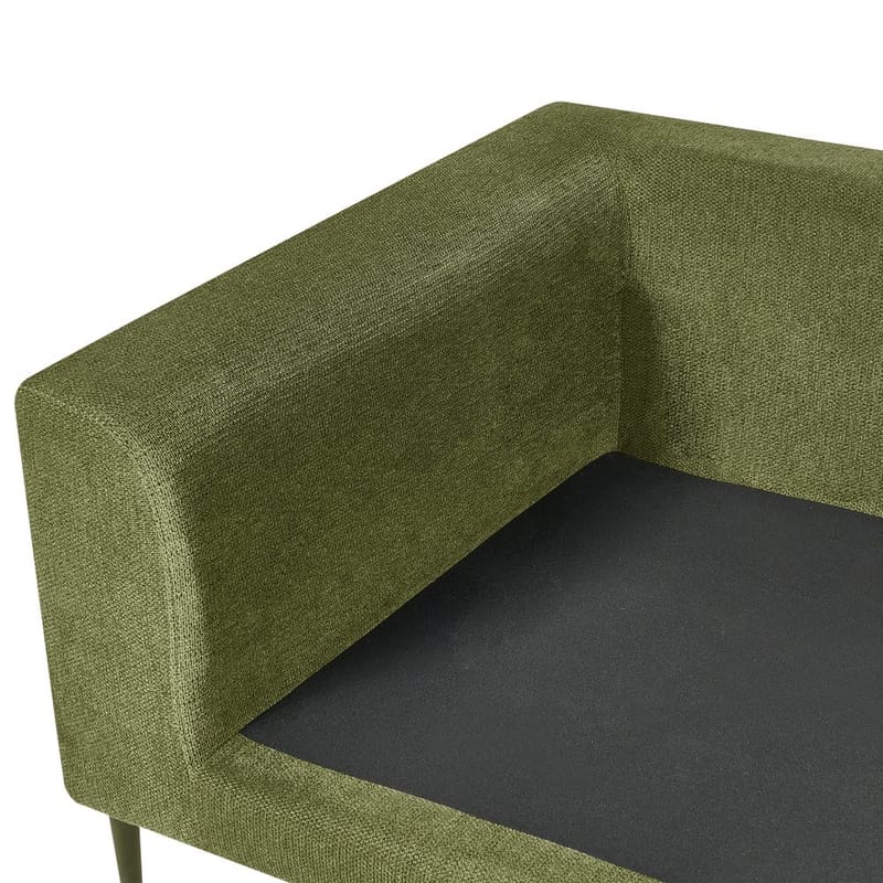 Hörnsoffa Flam - Grön, Svart/Vänstervänd/Polyester - Möbler - Vardagsrum - Soffor - Hörnsoffor