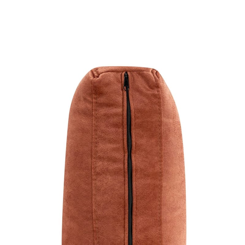 Hörnsoffa Flam - Orange, svart/Högervänd/Sammet - Möbler - Vardagsrum - Soffor - Hörnsoffor